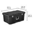 thumbnail image 2 of Sterilite Coffre à Roulettes, Contenant de Rangement Utilitaire en Plastique, Noir, Lot de 4, 2 of 11