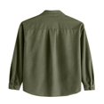 thumbnail image 4 of Men‘s Spring Autumn Cual Shirts Solid Color Long Sleeve Lapel Tops Button Shirts for Party, 4 of 5