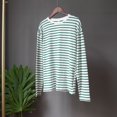 thumbnail image 2 of FAIWAD Tunique à Rayures pour Femmes Tops Manches Longues Col Rond Épaule en Vrac Tops Casual Top, 2 of 7