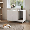 thumbnail image 2 of Homall Hidden Cat Litter Box Enclosure with Scratching Mat Multi-Functional Cat Litter Box Wooden Cat Washroom Furniture, 2 of 7