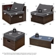 thumbnail image 3 of Costway Ensemble de Mobilier de Terrasse en Rotin 8 Pcs Rangement Peu Encombrant Coussin Housse Grise, 3 of 9