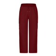 thumbnail image 4 of Children's Solid Color Stretch-Belt Work Pants with Pockets, Medium Size Casual Baggy Pants, Adult Version, 4 of 8