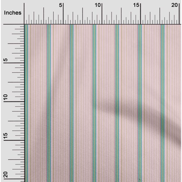 oneOone Silk Tabby Fabric Vertical Stripe Printed Craft Fabric BTY 42 Inch Wide