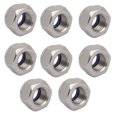 thumbnail image 1 of Unique Bargains 8pcs M14 x 1.5mm Pitch Metric Fine Thread 304 Stainless Steel Hex Lock Nuts, 1 of 4