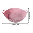 thumbnail image 2 of Pink Reusable Fryer Liner In Pink Silicone For Air Fryer #43u31, 2 of 4
