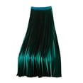 thumbnail image 2 of EGNMCR Robes de Fête pour Femmes Jupe Plissée en Satin Uni pour Femmes Grande Jupe Polyvalente, 2 of 6