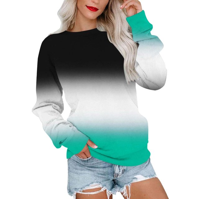 2023 Chandail à Capuchon Surdimensionné pour Femmes Col Rond Mode Décontractée Manches Longues Imprimé Chandail en Molleton Hauts Blouse Costumes Halloween/noël 50 % de Rabais Liquidation