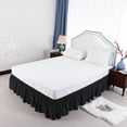 thumbnail image 1 of REGALWOVEN Bed Skirt Polyester Elastic Wrap Around Dust Ruffle, King Black, 1 of 10