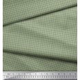 thumbnail image 2 of Soimoi Green Cotton Jersey Fabric Plaid Check Decor Fabric Printed Yard 58 Inch Wide, 2 of 3