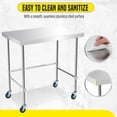 thumbnail image 4 of EDTara Commercial Stainless Steel Table, Versatile Food Prep & Workbench with Open Base, Optional Mobility for Garage or Warehouse, 4 of 9