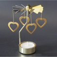 thumbnail image 3 of GUOOL Christmas Decor Rotating Candle Tea Light Holder Candlestick Gold Heart, 3 of 9