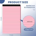 thumbnail image 2 of 12pcs Small Note Pads, Color Notepads 5x8 College Ruled Notebook, Writing Pads 5 x 8, Legal Pads, Memo Pad Paper Perforate Narrow Ruled Notebooks for Work, School, Office,30 Sheets/Pack, 2 of 7
