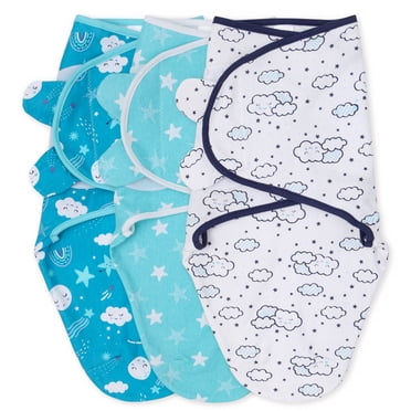 The Peanutshell Langes pour Nouveau-Nés pour Bébés Garçons et Filles, Ensemble de 3, Twinkle Twinkle