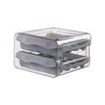 thumbnail image 2 of EGNMCR Kitchen Gadgets, Kitchen Appliances, Kitchen Accessories Slide Style Eggs Box Slide Style Eggs Roller Storage Rack Refrigerator Side Four Layer Antis Drop Eggs Collection Box Eggs storage boxs, 2 of 6