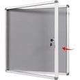 thumbnail image 1 of Fabric Bulletin Board Enclosed WallMounted Display Case for Office Classroom Home x(xA), 1 of 9