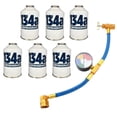 thumbnail image 1 of 6 Cans 6oz 134 Replacement Refrigerant & Charging Hose Kit with Gauge, 1 of 3