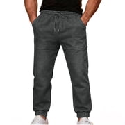 Yaoyar Mens Ripped Joggers Denim Pants Elastic Waist Casual Pull On Jean Pants Lightweight Distressed Jeans Trousers