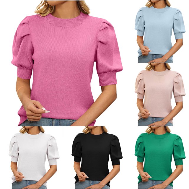 Yuyuzo Robe T-Shirt Décontractée à Manches Courtes Froncées pour Femmes Printemps 2025, Taille Nouée, Soleil, Plage, Été, Mini Robe de Fête