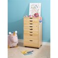 thumbnail image 2 of Riverbay Furniture 8-Drawer Transitional Wood Storage Cart w/ Casters in Natural, 2 of 20