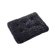 yulier Dog Bed, Plush Orthopedic Crate Foam Dog Bed, Comfy Kennel Pad Cat Bed, Non-Slip Bottom, Pet Sleeping Mat, Machine Washable, Black