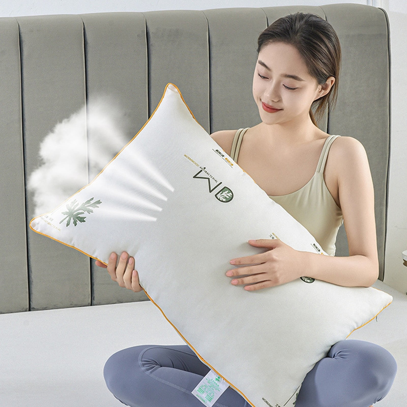 YIMWNYI Hotel Collection Bed Pillow, Gel Cool Down Pillow for Back, Stomach & Side Sleepers, Breathable & Ventilated, Washable and Durable, Soft and Supportive for a Restful Night's Sleep