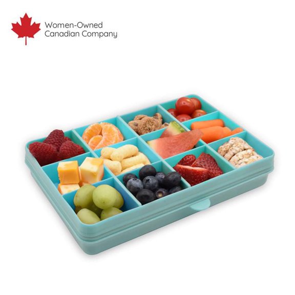 Melii Contenant Snackle avec 12 sections, Bleu, 1 unité