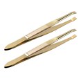 thumbnail image 4 of Shisuyan 2Pcs Precision Eyebrow Tweezers Set For Women With Stainless Steel For Travel Use, 4 of 8