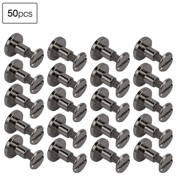 Rivet Flat Head Rivet Binding Rivet Rivet Kit 50 Set 8mm Pure Copper Flat Head Rivets Leather Strap Screws Kit For Notebook Binding