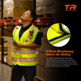 thumbnail image 4 of TR Industrial Gilet de Sécurité Haute Visibilité à 5 Points, Type R Classe 2, Taille TTTG, 4 of 4
