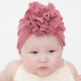 thumbnail image 4 of Tuque pour Nouveau-Né Douce et Stylée en Polyester et Coton, Grande Fleur, Bonnet pour Petite Fille, 4 of 10