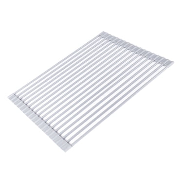 Roll Up Dish Drying Rack,Roll Up Dish Drying Stainless Steel Sink Drying Rack Kitchen Sink Drain Rack Seamless Integration