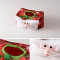 thumbnail image 4 of Fridja Christmas Home Decor Christmas Decoration Tissue Paper Cover Festive Atmospheres Layout Tissue Paper Storage Cover Red Green Plushes Material, 4 of 5