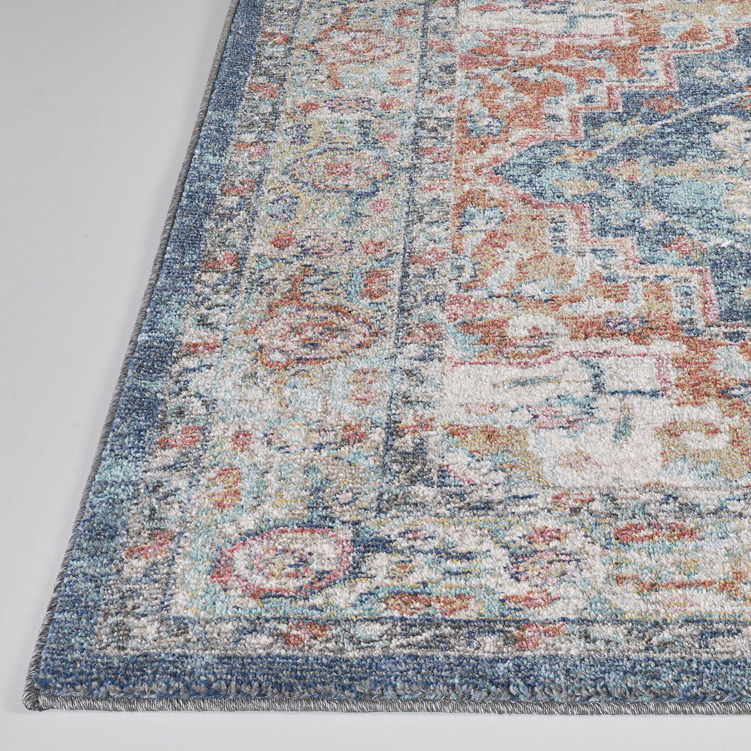 Tapis tissé rouge et bleu Cranfield