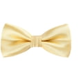 thumbnail image 1 of Nœuds Papillon en Soie pour Garçons, Formels, Unis, Longueur Ajustable, Jaune, 1 of 3