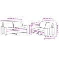 thumbnail image 4 of vidaXL 2 Piece Sofa Set with Cushions Black Fabric, 4 of 4