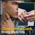 thumbnail image 4 of ORUYROP Can Engrave Viking Rune Spinner Rings for Men/Women, Size #7-#14 Chain Link Fidget Ring, Stainless Steel/Gold Plated/Black-Send Gift Box, 4 of 7
