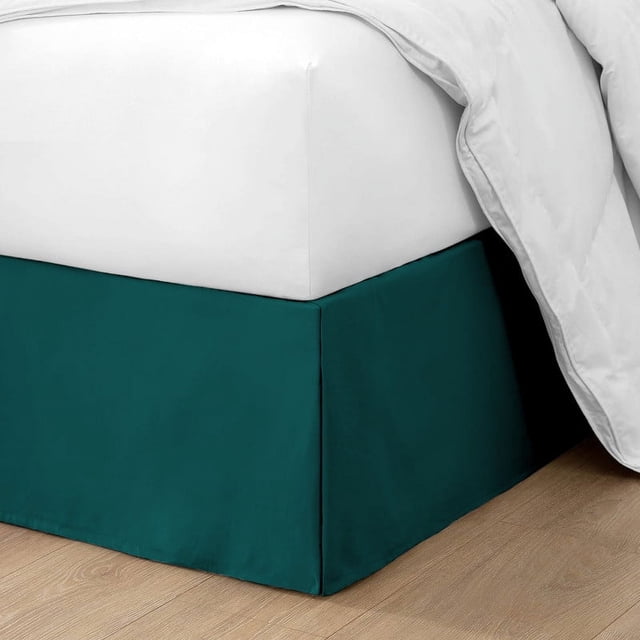 Jupe de Lit Plissée Ajustement Facile Retombée de 16 Pouces Pouces / en Microfibre / Jupe de Lit Décorative Format Simple / Sarcelle