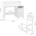thumbnail image 2 of Eastvita Wooden Desk Chair Set with Hutch for Study, 2 of 4