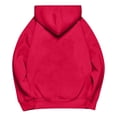 thumbnail image 4 of IMENGL Oversized Winter cotton hooded pullover sweatshirt, Red XL, Size M-5XL, 4 of 5