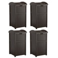 thumbnail image 1 of Suncast Trash Hideaway Outdoor Patio 33 Gal Garbage Waste Trash Can Bin (4 Pack), 1 of 12