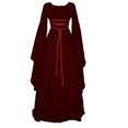 thumbnail image 4 of LOVZFMLL Costume Renaissance pour Femme Médiéval en Velours Taille Ajustée Longues Robes Manches Évasées Fluide Élégante Robe Maxi Halloween Cosplay, 4 of 4