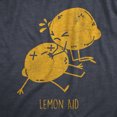 thumbnail image 2 of Mens Lemon Aid T Shirt Funny First Aid Lemons CPR Joke Tee for Guys (Heather Navy - LEMON) - S, 2 of 4