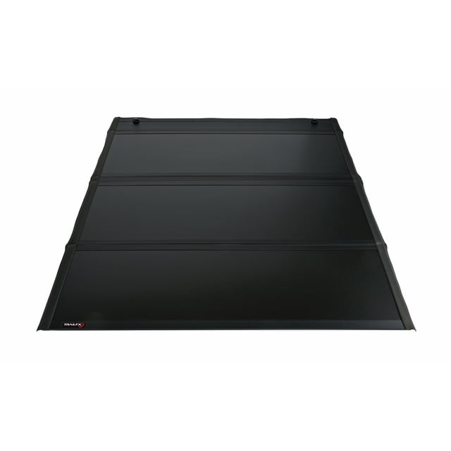 TrailFX Tonneau Cover TFX3701 TFX Premium Flush Tri-Fold; Tri-Fold Rigide; 3 Positions de Conduite; Verrouillable avec Poignée de Hayon; Noir; Aluminium; avec Tapis sous les Panneaux