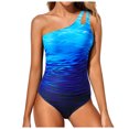 thumbnail image 1 of TJAZFJPA 1 Piece Swimsuit Women Athletic Shorts Women One Shoulder 1 Piece Swimsuit for Women Bathing Suits Full Coverage Keyhole Swimwear Swim Rompers for Women Bathing Suit Swim Wear, 1 of 8