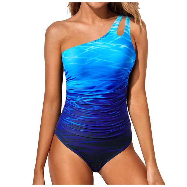 TJAZFJPA 1 Piece Swimsuit Women Athletic Shorts Women One Shoulder 1 Piece Swimsuit for Women Bathing Suits Full Coverage Keyhole Swimwear Swim Rompers for Women Bathing Suit Swim Wear