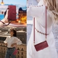 thumbnail image 5 of iPhone 15 Plus Case ,Zipper Handbag Wallet Leather Cover with Crossbody Detachable Lanyard Strap, 5 of 5