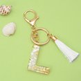 thumbnail image 1 of Clearance! New White Tassel Letter Key Chain Crystal Drop Pendant Fashionable Bag Key Chain Calf Stretch Box Weekly Finds #65, 1 of 2