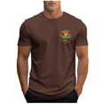 thumbnail image 2 of Styesk T-Shirts pour Homme Mode Décontractée Hommes T-shirt de Sport Imprimé Manches Courtes Col Rond Chemisiers Chemises, 2 of 5
