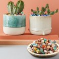 thumbnail image 4 of Assorted Stone Flower Pot Fish Tank Decoration Colorful Stone Plant Flower Pot Decorative Stone Succulent Paving Stone, 4 of 6