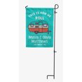 thumbnail image 4 of Printtoo Turquoise Blue This Is How We Roll Retro Camp Trailer Camping Flags Personalized Outdoor GardenFlagsCamp Decor Accessory Double SidedFlags12.5x18 Inches, 4 of 4